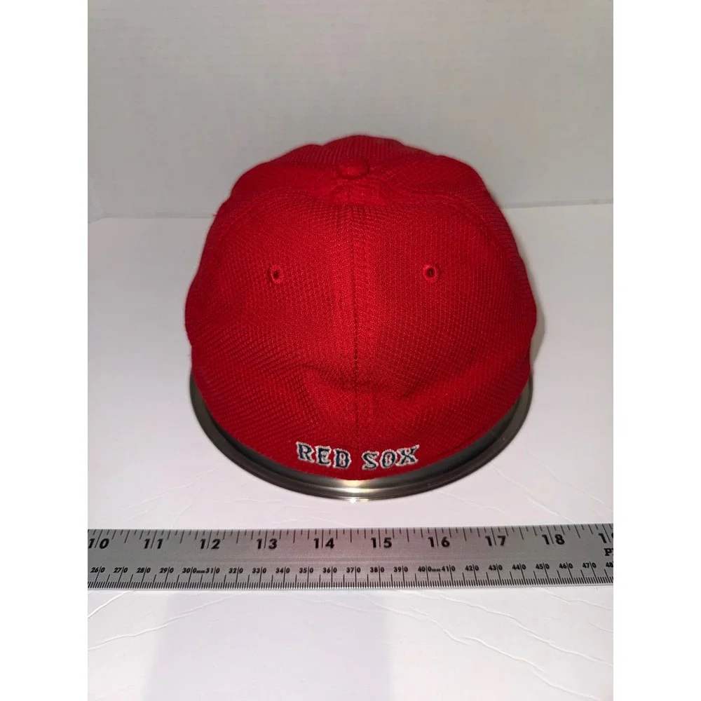 New Era 39THIRTY Boston Red Sox Hat Mens Medium-Large Red Blue Stars Stripes Cap